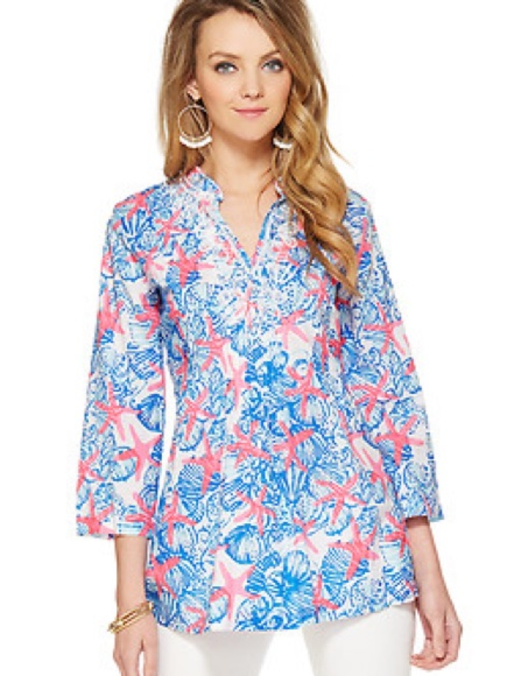 Lilly Pulitzer Sarasota Beaded Tunic Top Women’s XS She She Shells HOLY GRAIL